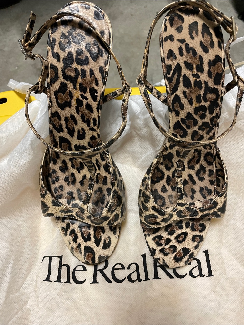 Dolce & Gabbana Leopard Print Strappy Heels - Brown & Black